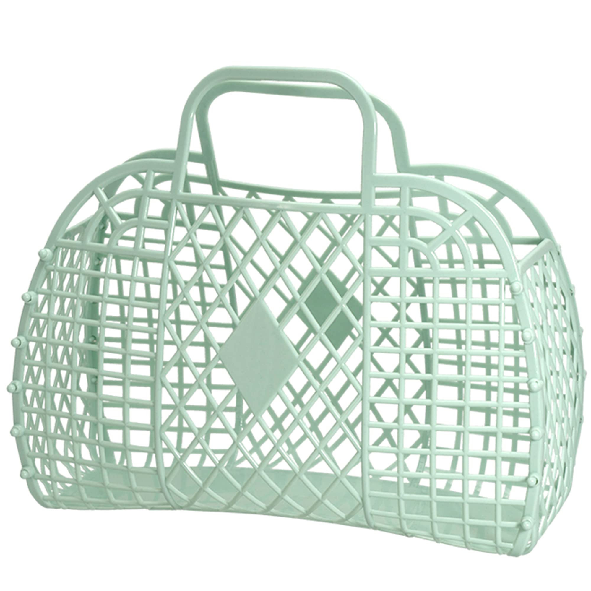Retro Jelly Tote Bag for Women & Kids - 80s Beach Purse for Summer Outings