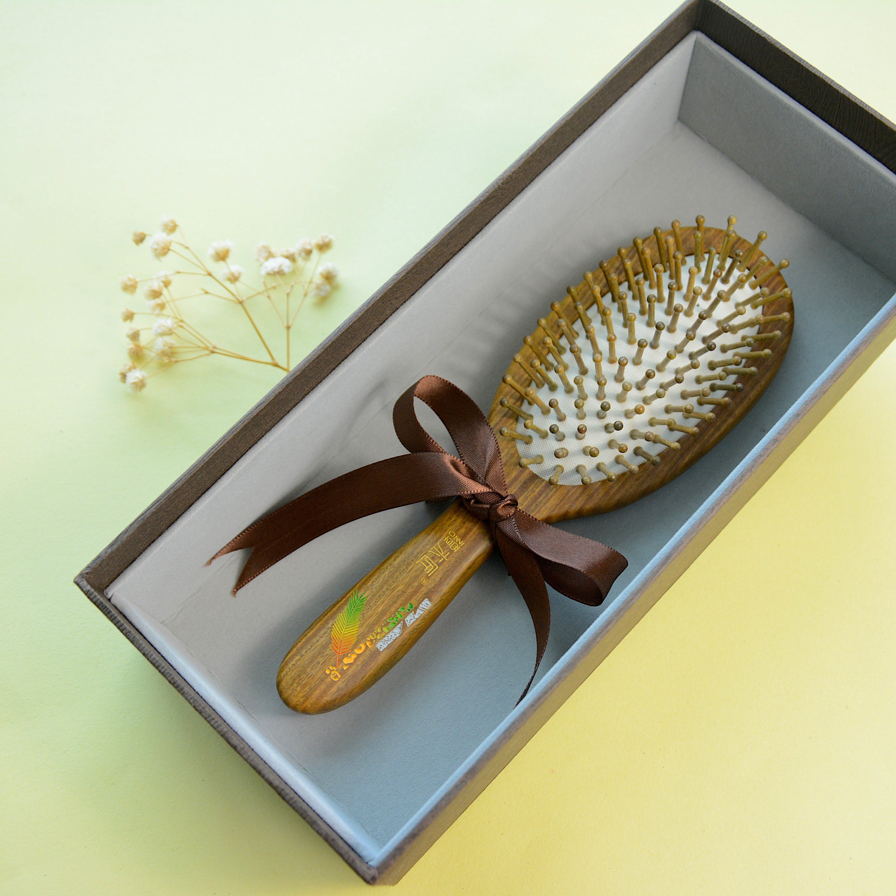 Premium Feather Hair Brush for Smooth & Shiny Hair - Perfect for Styling, Detangling & Volume - Ideal for Home, Salon & Travel Use