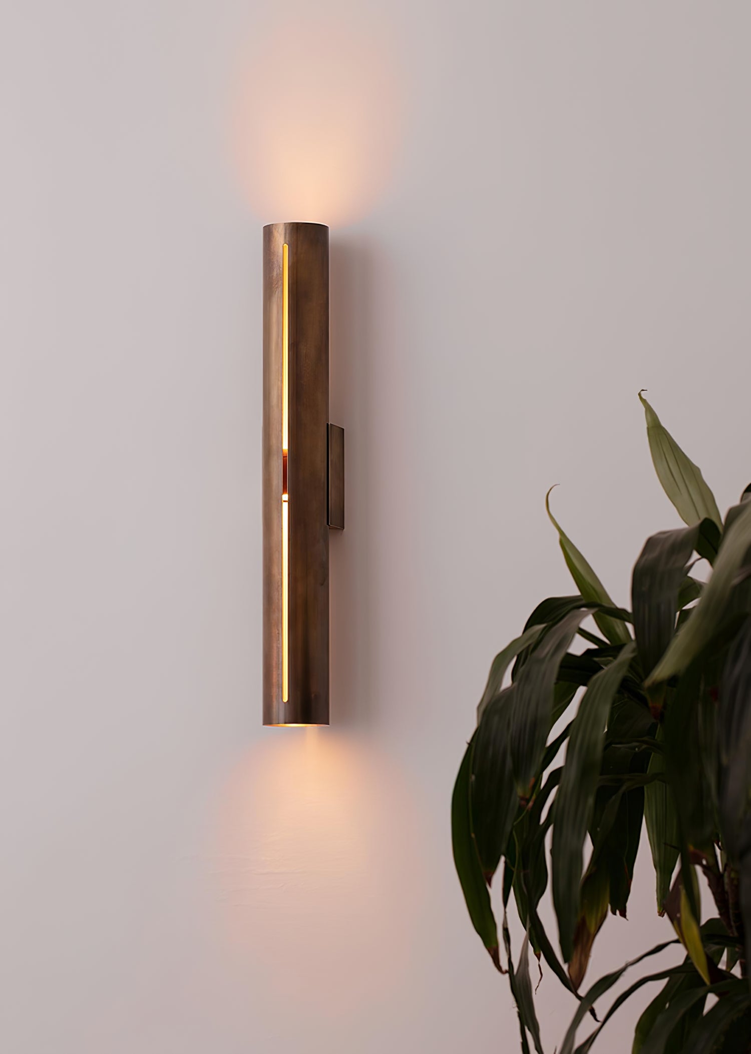 Modern Aria Cylinder Wall Light - Sleek LED Sconce for Bedroom, Living Room & Hallway - Dimmable Indoor Lighting Fixture for Home Decor