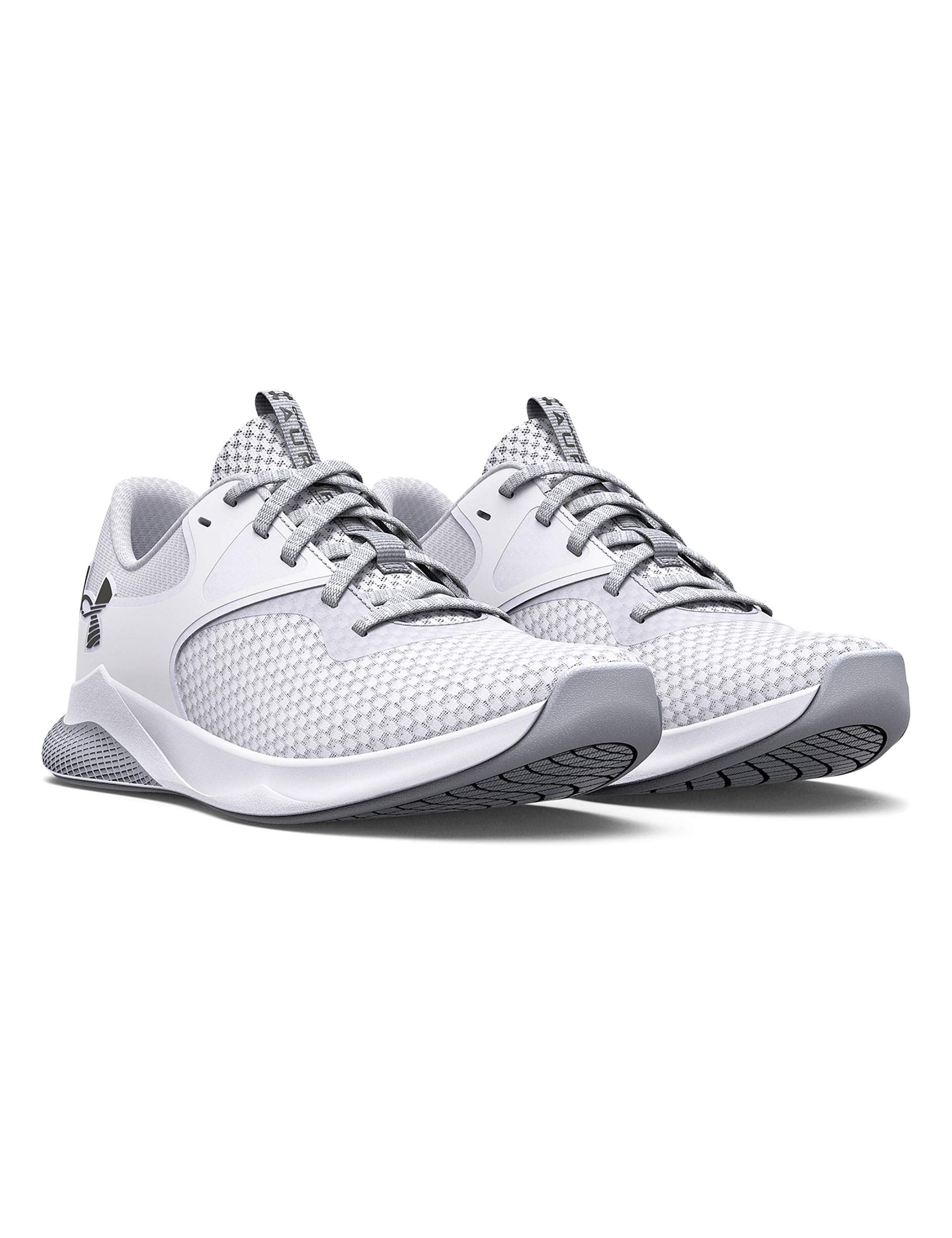 Charged Aurora 2 Training Shoes for Men & Women - White/Metallic Warm Silver - Lightweight Gym & Running Shoes for Workouts, Cross Training & Fitness