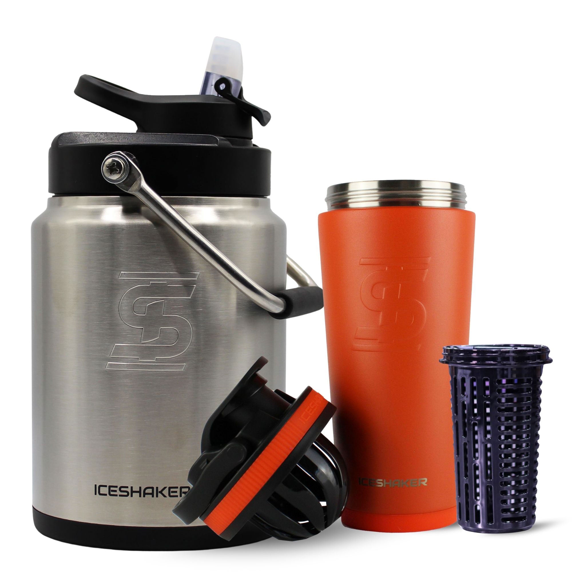 Premium Ice Shaker Hydration Pack - Insulated Water Bottle for Gym, Workout & Outdoor Sports - Leakproof & BPA-Free Shaker Cup for Protein Shakes & Cold Drinks