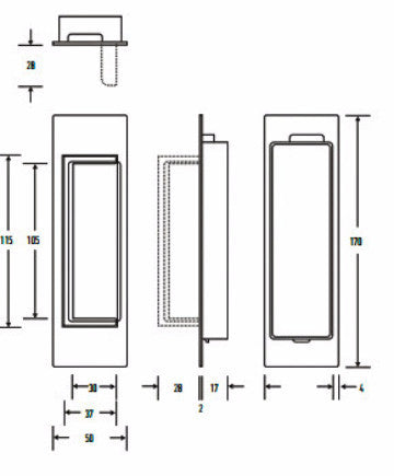 HB 678 Flush D Pull Handle - Stainless Steel Cabinet Hardware for Kitchen & Bathroom - Perfect for Drawers, Cabinets, and Furniture (Set of 10) - Ideal for Home Renovation & DIY Projects