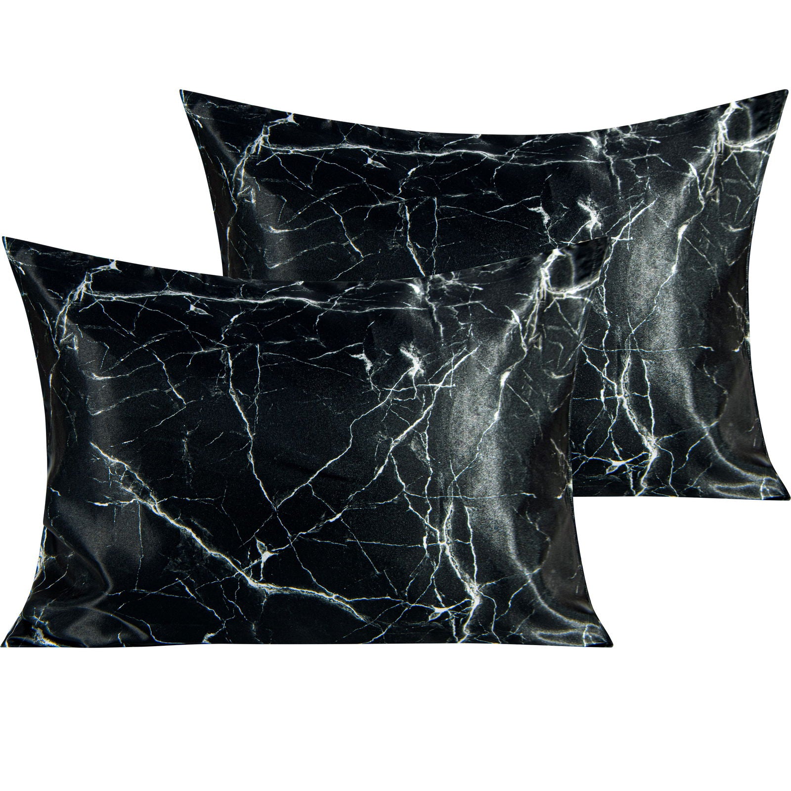 NTBAY 2 Pack Silk Satin Pillowcases with Envelope Closure - Luxury 100% Mulberry Silk Pillow Covers for Hair & Skin Care, Queen Size (20x30 inches) - Perfect for Bedroom, Travel & Gift Giving
