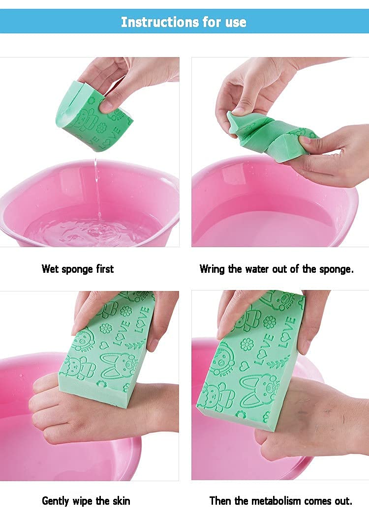 BOTIST Soft Exfoliating Sponge - Gentle Dead Skin Remover for Body & Face - Bath & Shower Scrubber for Women & Men - Pack of 1 (Multicolor) - Perfect for Daily Skincare Routine & Spa-Like Exfoliation at Home