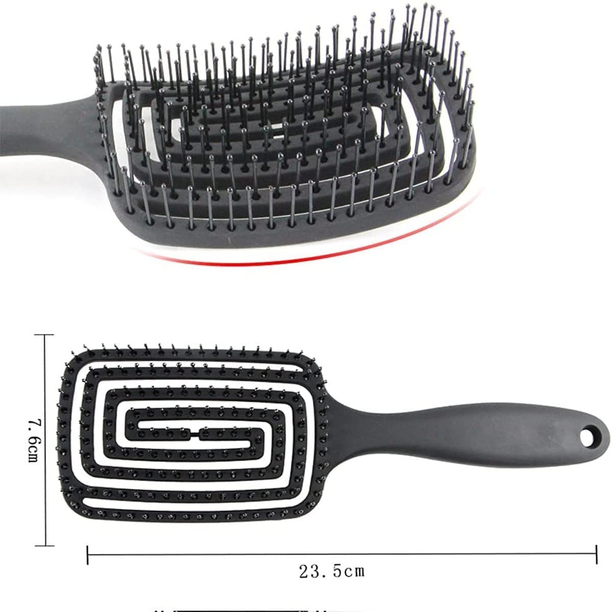 SNEHANSH Wet Hair Detangling Brush - No Tangle Vented Hairbrush for Kids, Men & Women - Gentle on Wet & Dry Hair - Effortlessly Glides Through Tangles (Black Hair Comb) - Perfect for Shower, Salon & Daily Hair Care