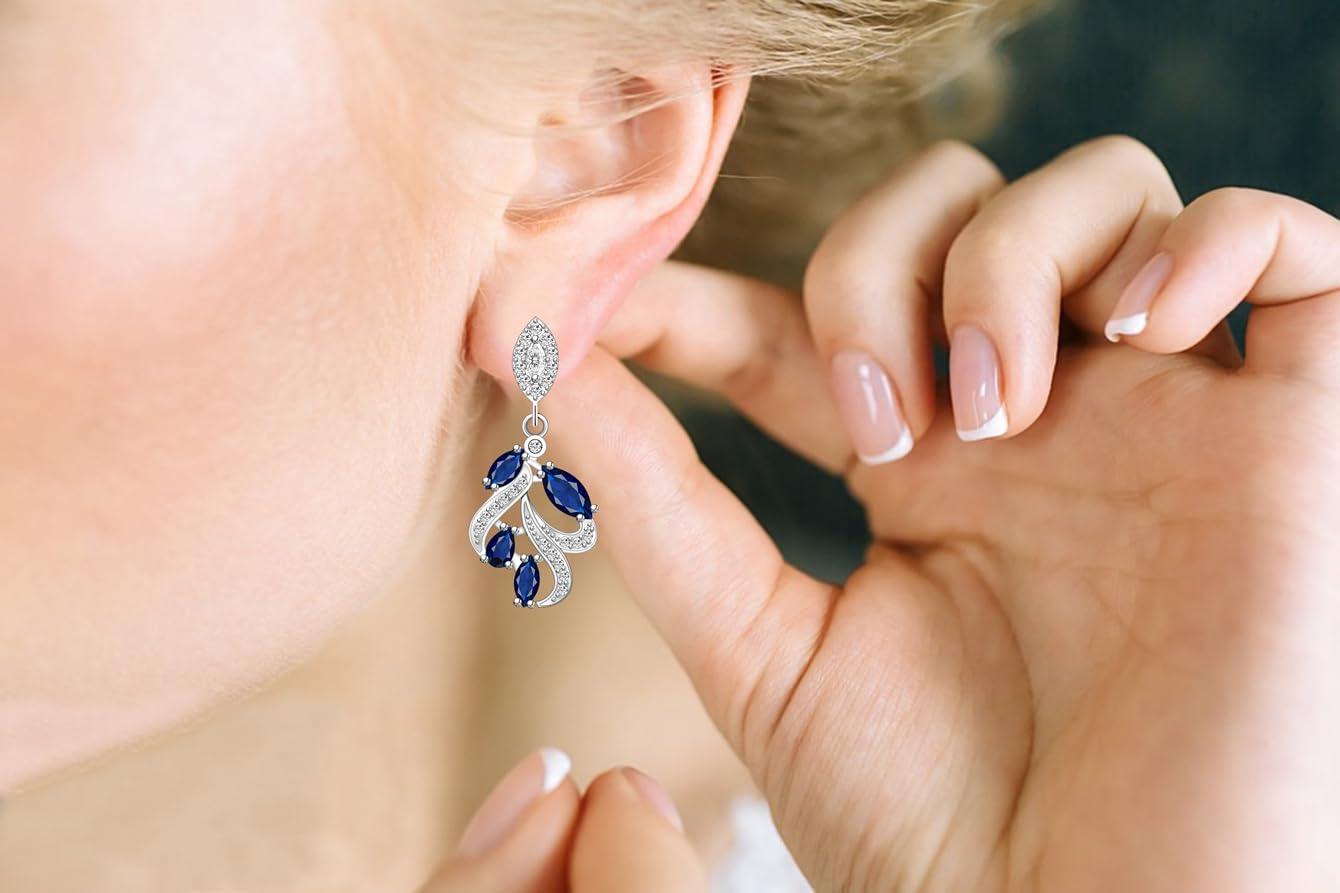 LMXXVJ Elegant Teardrop Bridal Earrings for Women - Cubic Zirconia Dangle Wedding Jewelry for Brides & Bridesmaids - Perfect for Prom, Pageant, Anniversary & Special Occasions