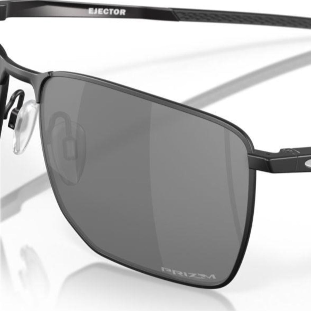 Oakley Ejector Sunglasses Satin Black Frame with Prizm Black Polarized Lenses - Model 0OO4142 414201 - Perfect for Running, Cycling & Outdoor Sports