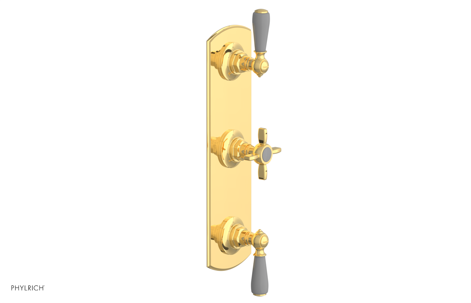 Jamestown Thermostatic Shower Valve with Dual Volume Control - Grey Accents (Model 4-740) for Bathroom & Spa Renovation