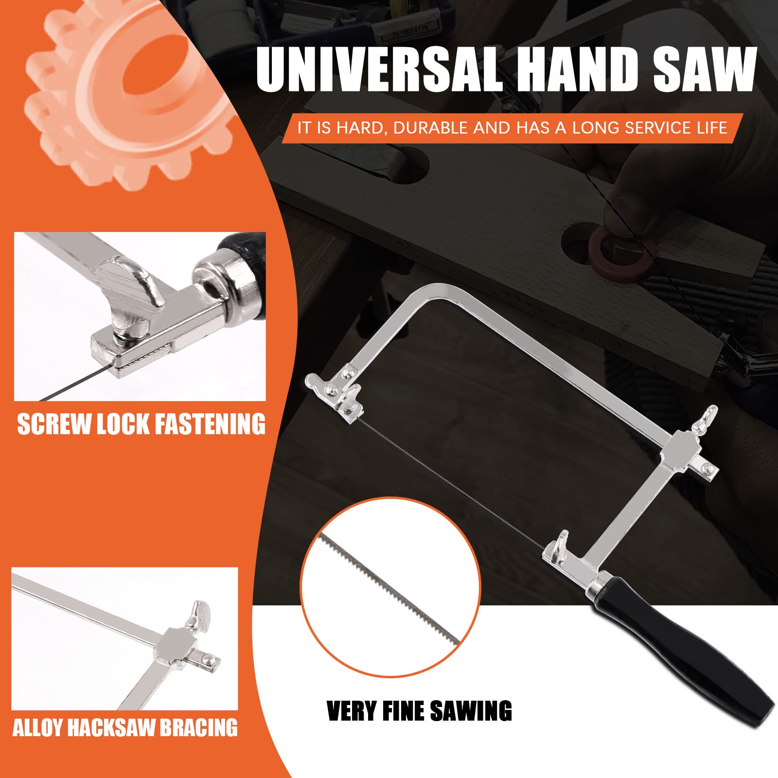 15Pcs Jewelers Saw Set with Blades & Bench Pin - Adjustable Jewelry Making Tools for DIY Crafts