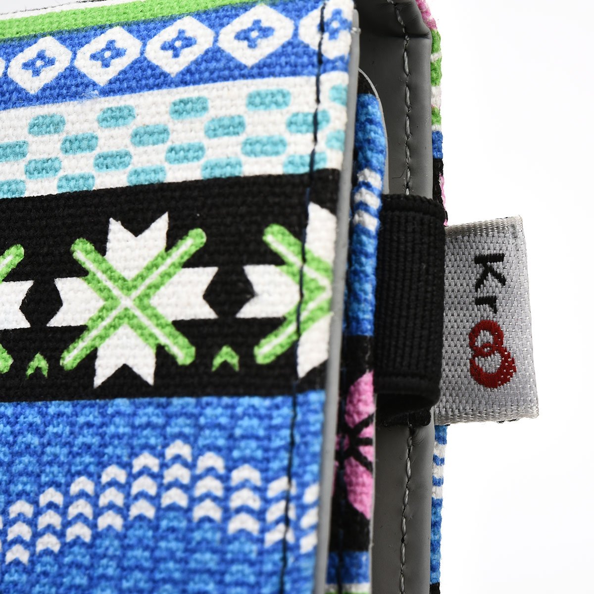 Kroo Chinle Styled Clutch Wristlet Wallet with Zippered Pouch - Compact Phone Holder for Smartphones up to 5.1-Inch (Blue & Pink) | Perfect for Everyday Use, Travel & Night Out Accessories