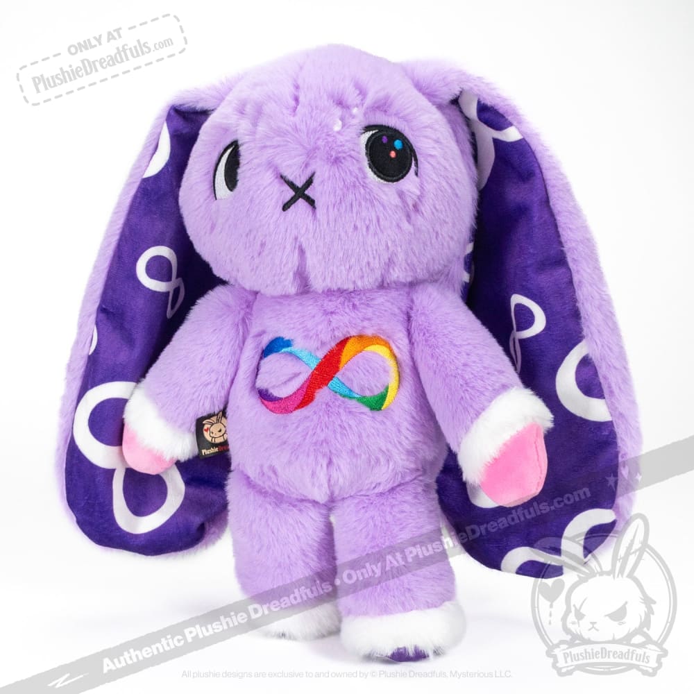 Plushie Dreadfuls Autism Spectrum Rabbit Purple Edition - Soft Stuffed Animal Toy for Kids & Adults | Perfect for Sensory Comfort, Gift Giving & Emotional Support