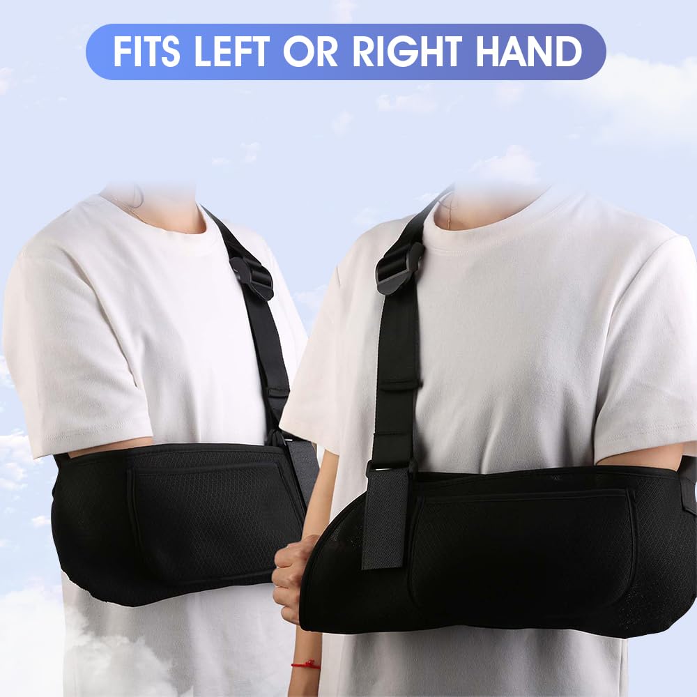 Medical Arm Sling & Shoulder Immobilizer Brace for Torn Rotator Cuff, Broken/Dislocated Shoulder - Adjustable Support for Left & Right Arm, Men & Women (Ideal for Sports Injuries, Post-Surgery Recovery & Daily Mobility)