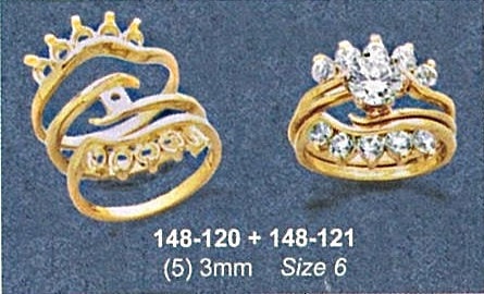 Custom Sterling Silver or 14K Solid Gold Wedding Ring Set - Choose Your Head Style (DIY Jewelry for Couples) - Perfect for Engagements, Anniversaries & Vow Renewals