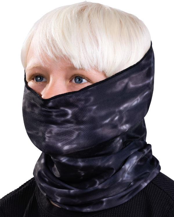 UPF 50+ Kids Reusable Sun Protection Face Mask & Neck Gaiter - Breathable UV Protection for Outdoor Activities, Hiking, Beach & School | Aqua Design