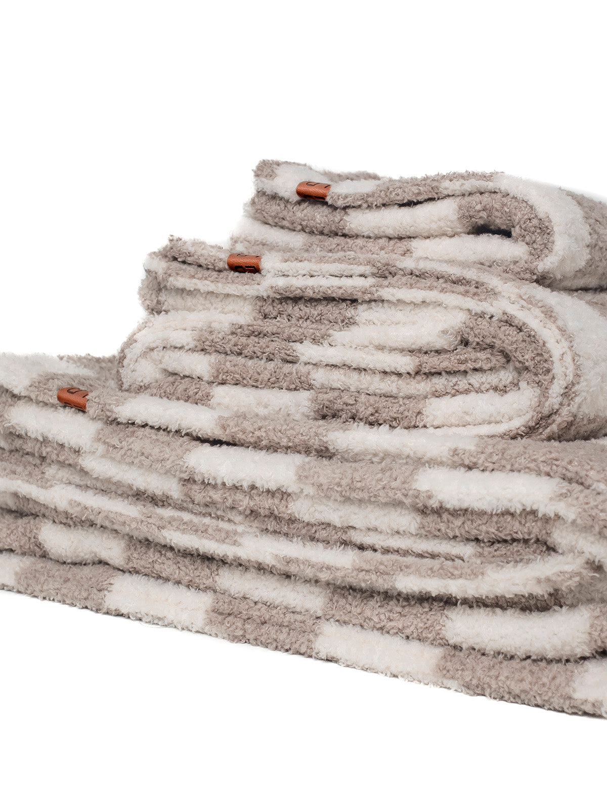 Soft Fluffy Plush Blanket with Mushroom Check Pattern - Cozy Warm Throw for Bed, Couch & Outdoor Use