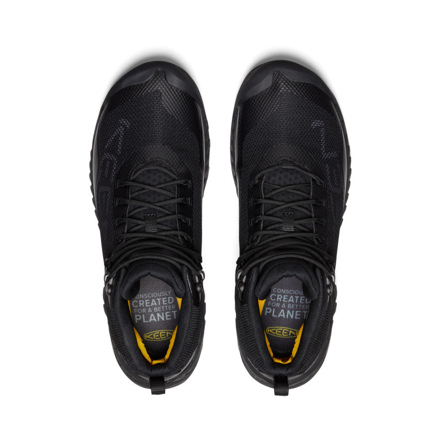 Nike Men's EVO MID WP Waterproof Hiking Boots - Triple Black Color for Outdoor Adventures & Trail Running