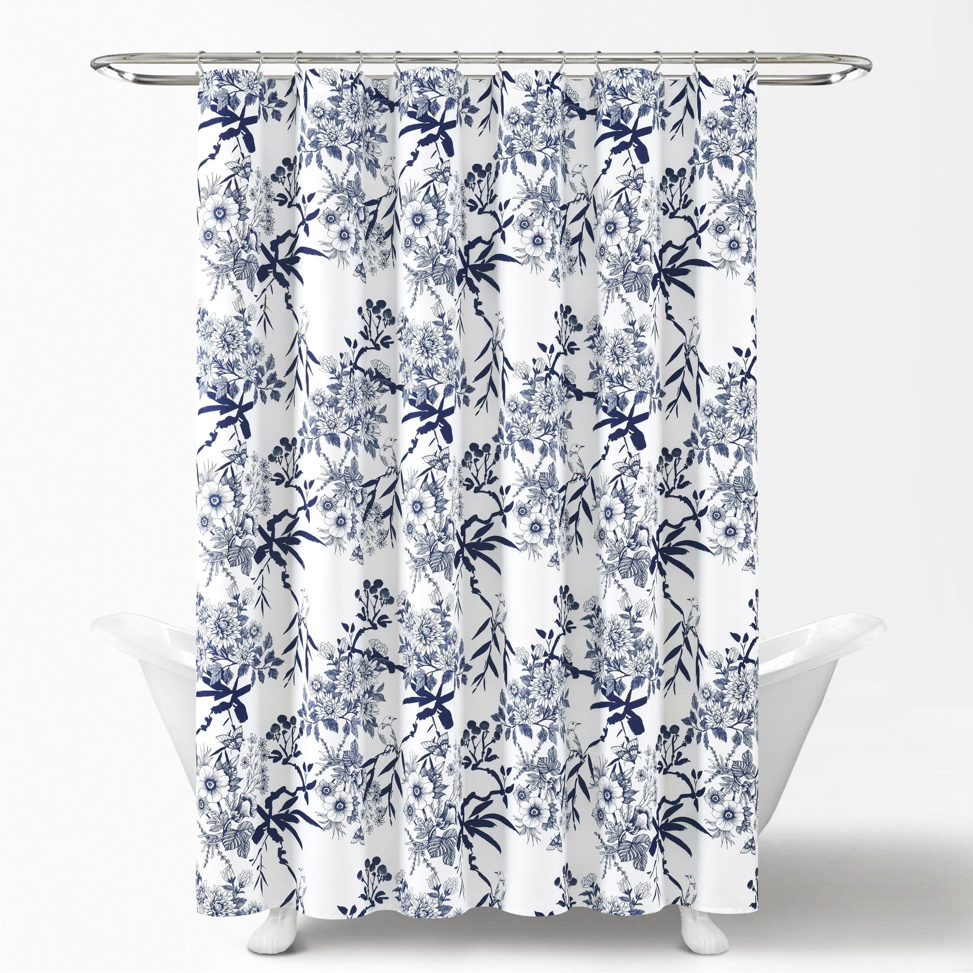 Botanical Garden Shower Curtain - Waterproof Bathroom Decor with Nature Inspired Floral Design - Perfect for Spa, Farmhouse, or Boho Style Bathrooms