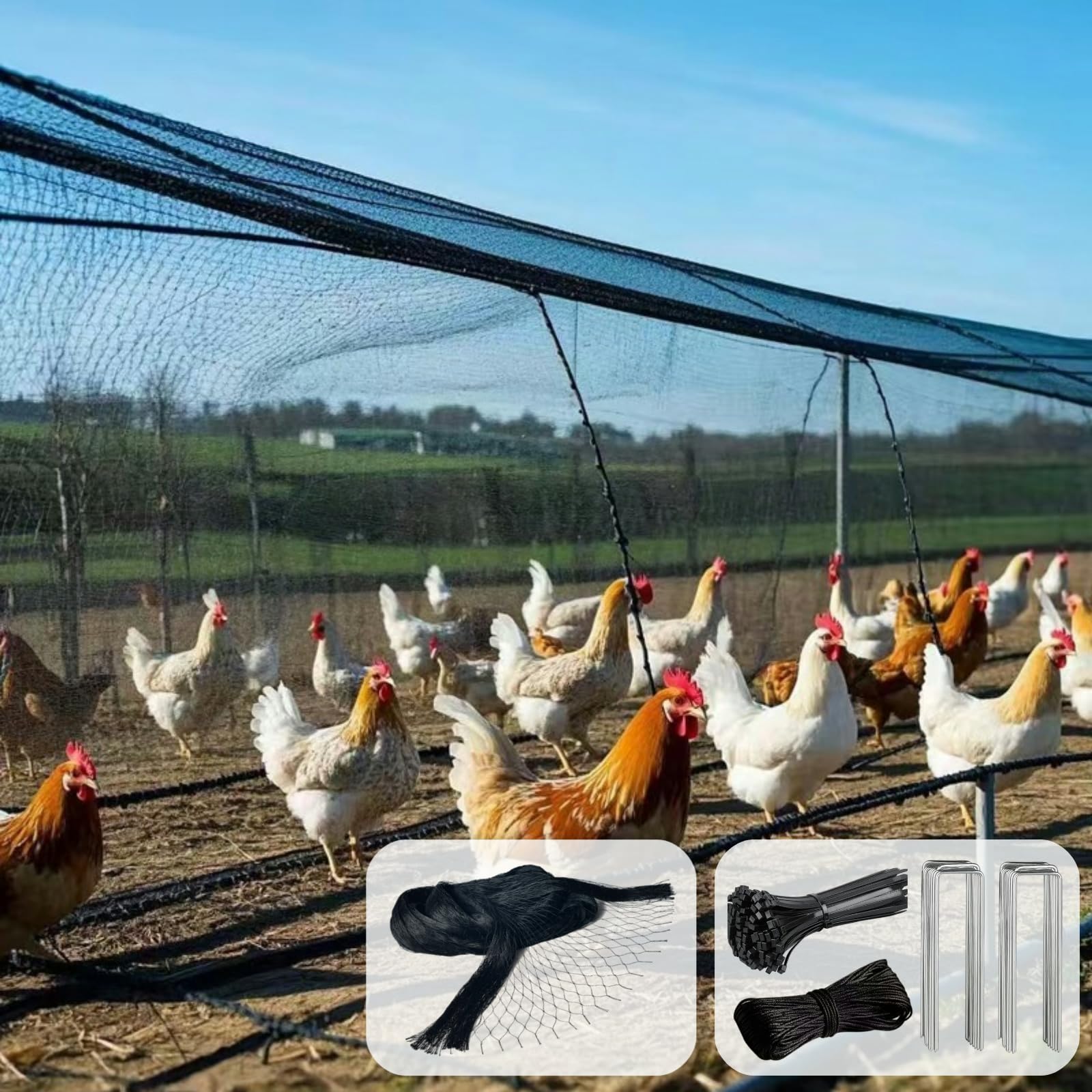6 Pack 50 FT Bird Netting for Garden - 1