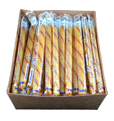 Old Fashioned Butterscotch Candy Sticks - Classic Hard Candy for Parties, Gifts & Nostalgic Treats (12-Pack)