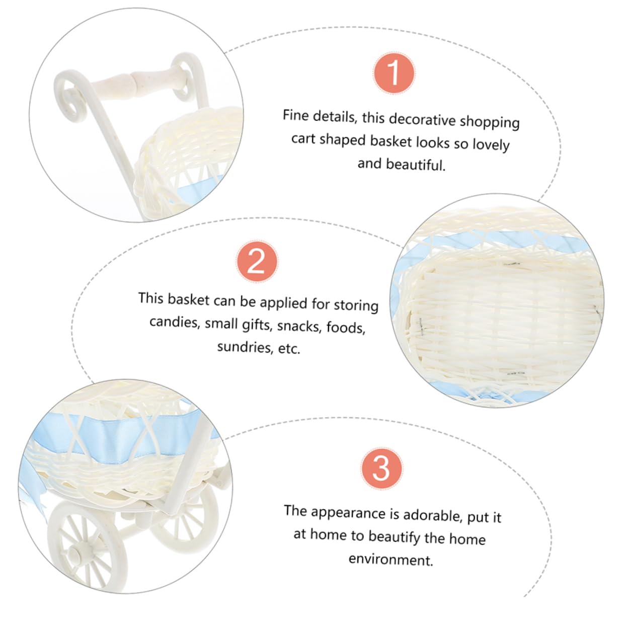 SECFOU 2-Pack Woven Storage Baskets - Natural Party Wedding Decoration, Baby Doll Organizer, Home Decor Basket Bowl | Perfect for Gift Wrapping, Nursery Storage & Rustic Home Decor