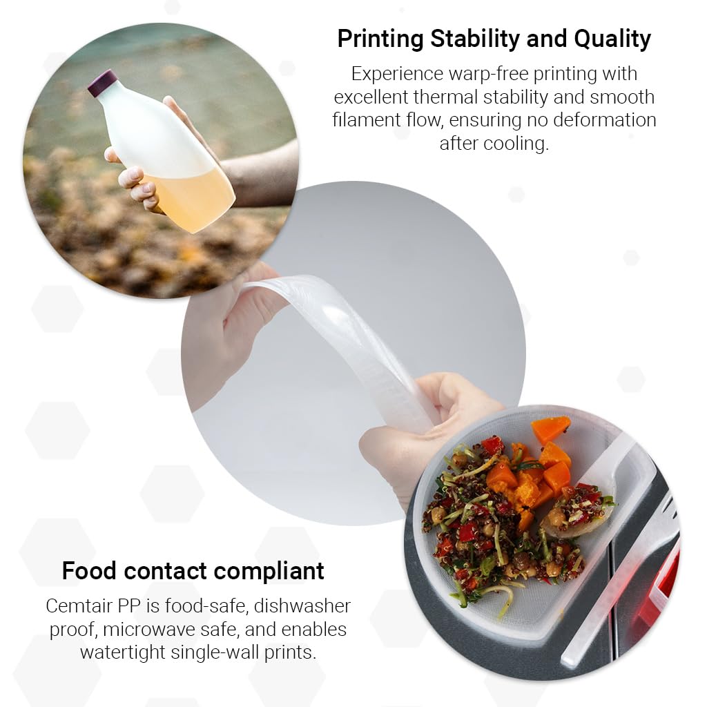 Premium Centaur PP 1.75mm Black 3D Printer Filament - High Precision (±0.05mm) for Professional 3D Printing, DIY Projects & Industrial Prototyping