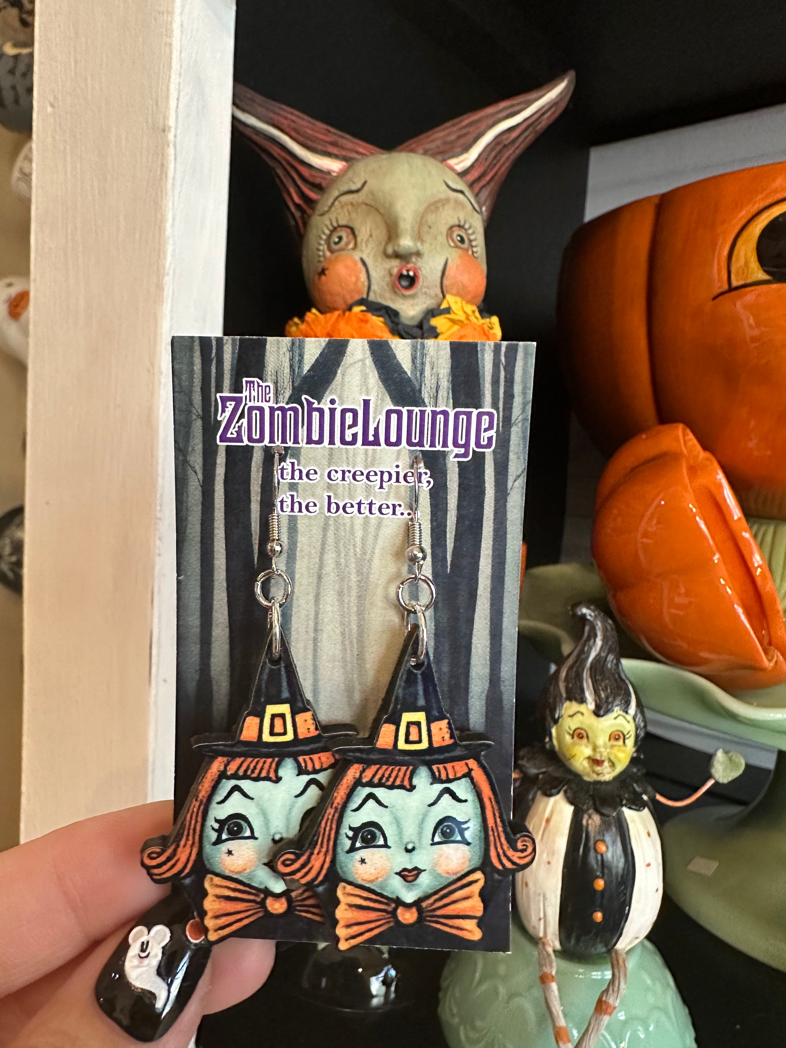 Johanna Parker Halloween Witch Earrings - Spooky & Stylish Costume Jewelry for Women - Perfect for Halloween Parties, Cosplay & Witch-Themed Events
