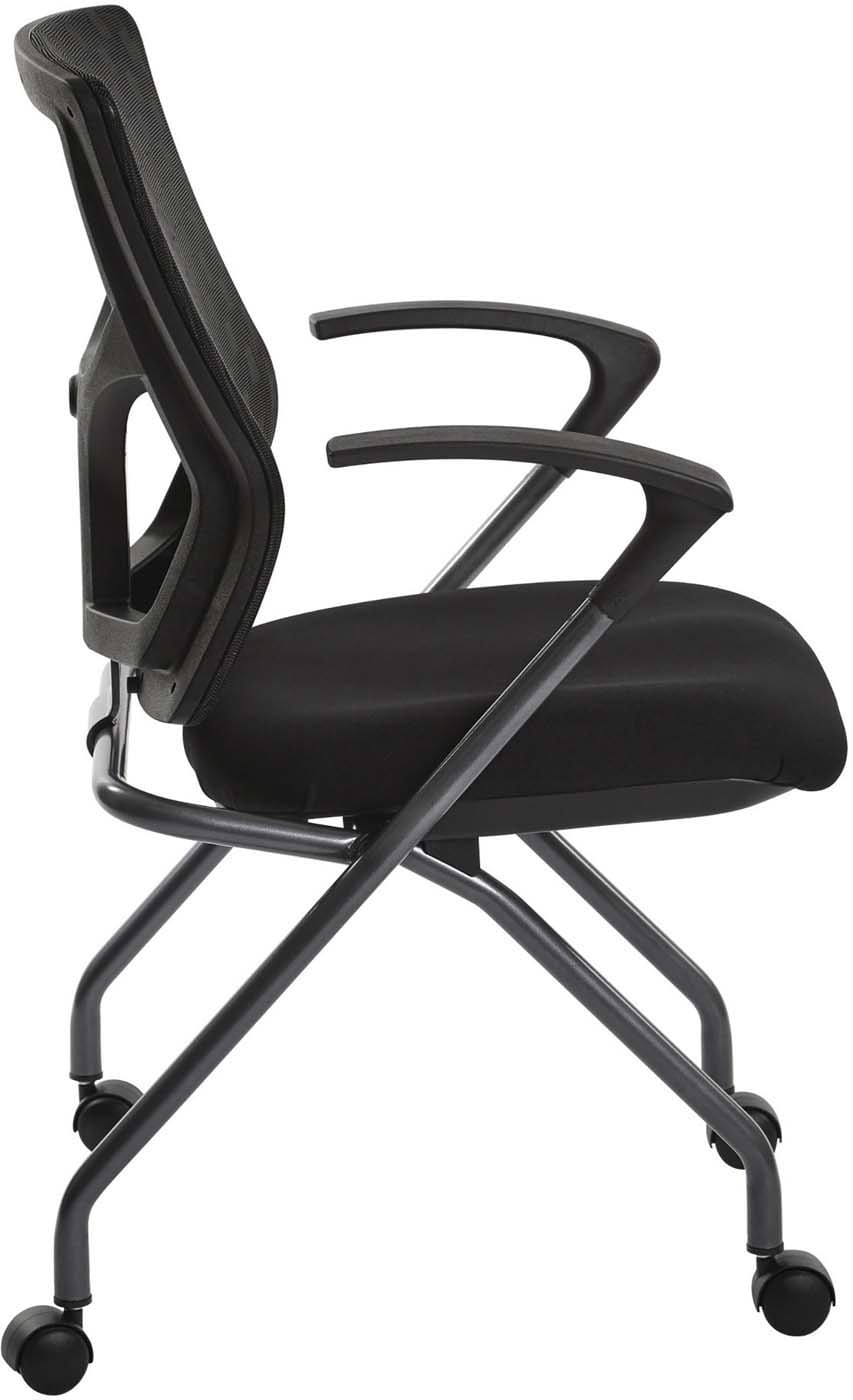 Pro Line II™ ProGrid® Checkered Mesh Back Folding Chair - Titanium (2 Pack) - Durable & Comfortable for Outdoor Events, Camping, Picnics, and Backyard Gatherings