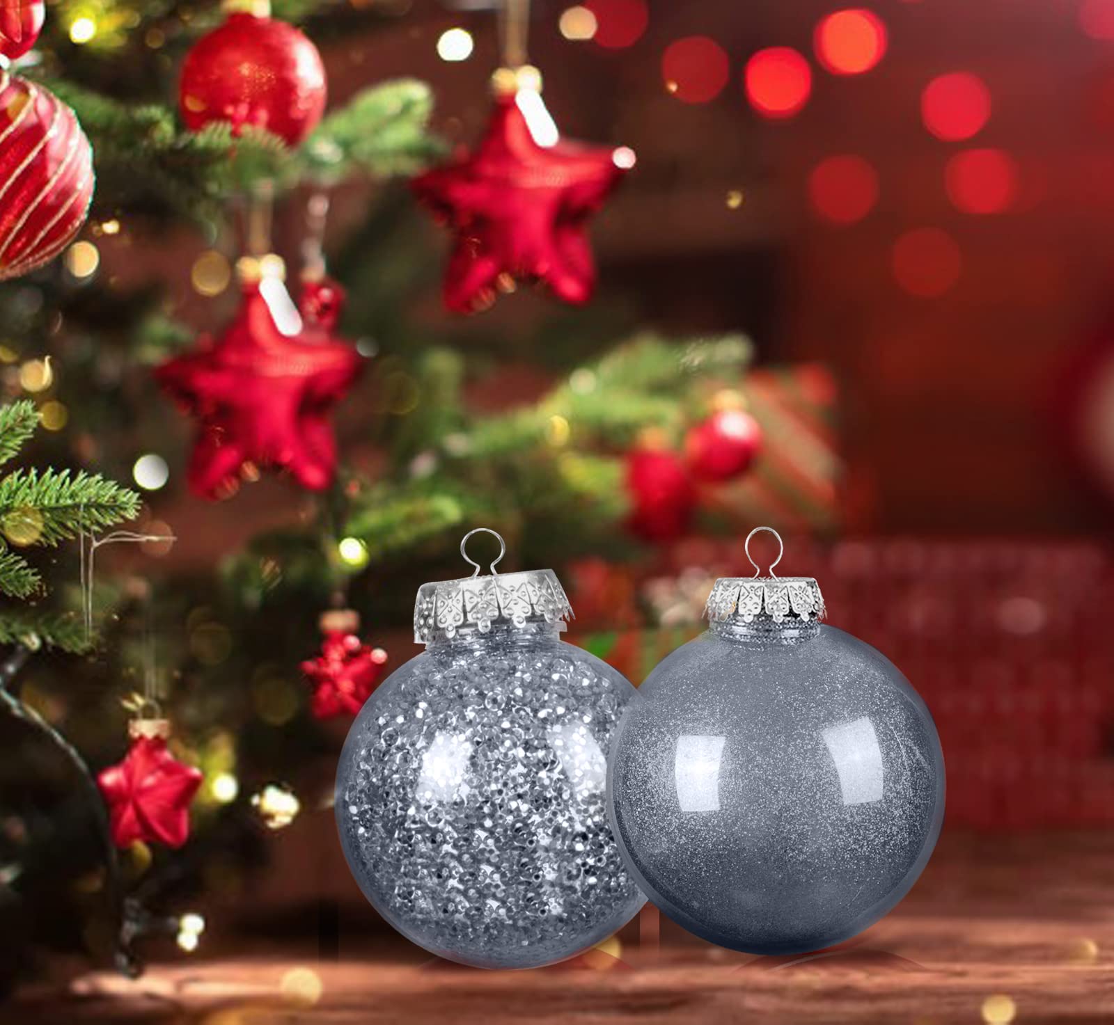 24 Pcs Christmas Ornaments Set - 4 Styles Shatterproof Tree Balls for Holiday Decor