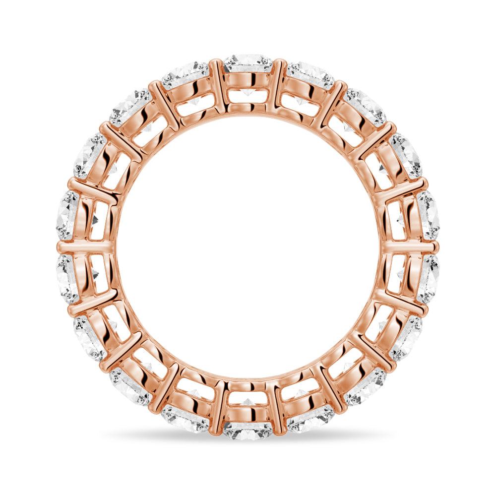 5.4 CT Round Moissanite Eternity Wedding Band - 14K White Gold Shared Prong Engagement Ring for Women - Perfect for Anniversaries, Proposals & Special Occasions