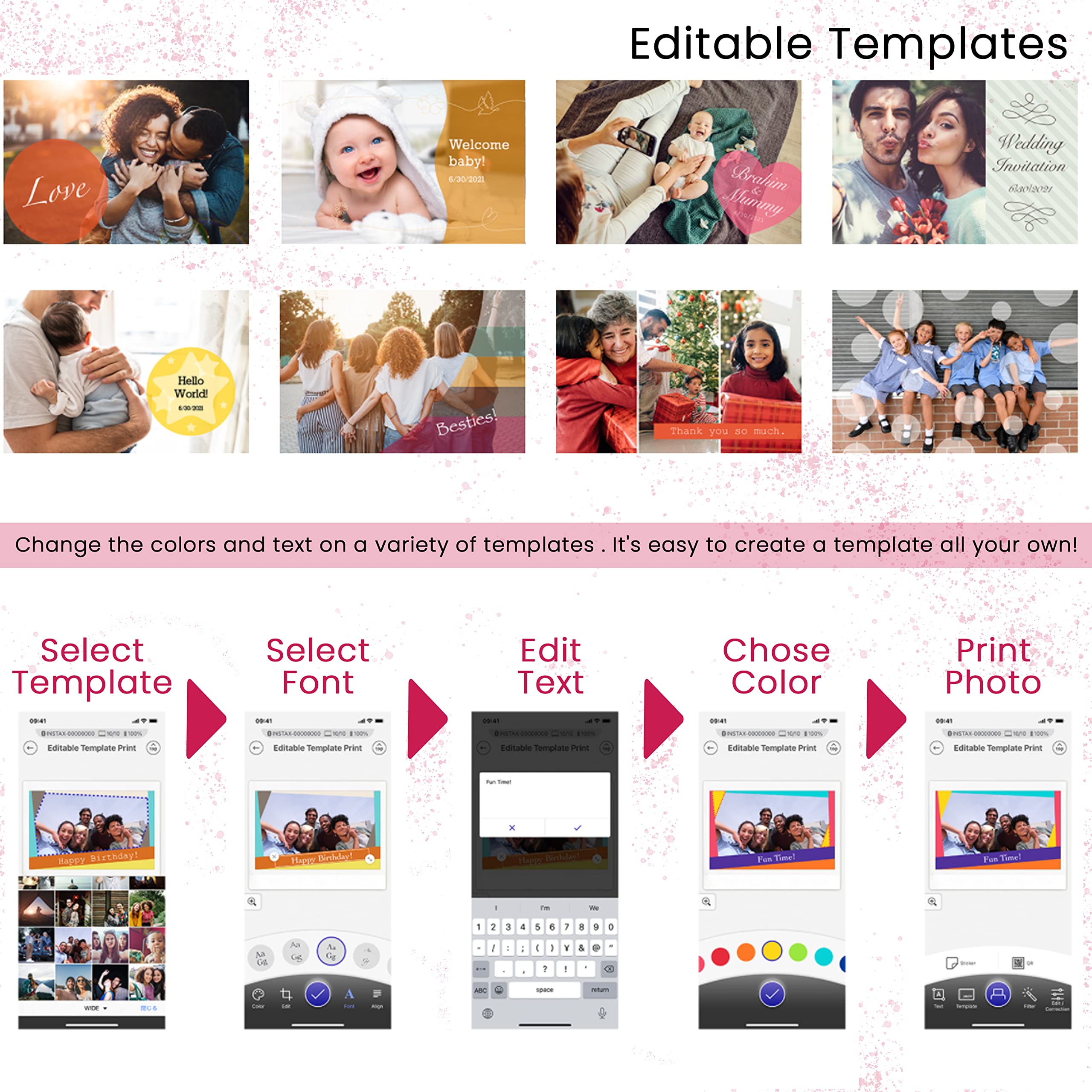 Fujifilm Instax Link Wide Instant Photo Printer (Mocha Grey) with 20 Sheets Wide Twin Pack Film & Cleaning Cloth - Perfect for Travel, Parties, and DIY Scrapbooking
