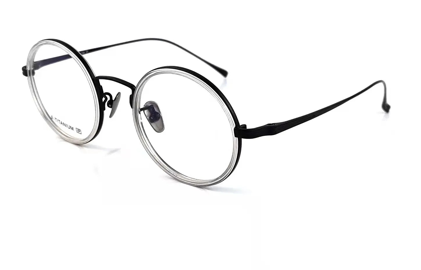 Aimee Unisex Full Rim Round Oval Titanium Eyeglasses 1061 - Lightweight & Durable Titanium Frame for Men & Women - Perfect for Reading, Work, and Everyday Fashion