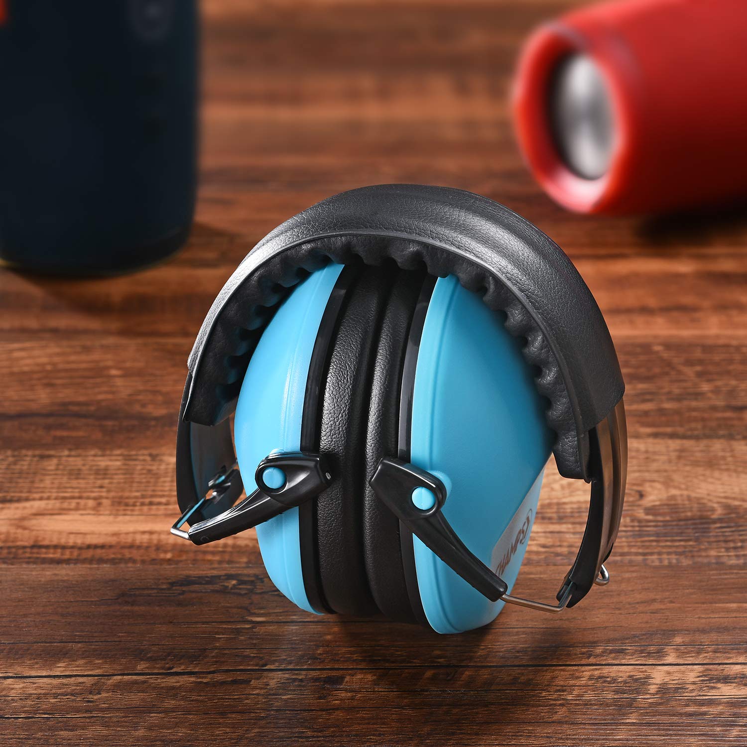 Noise Cancelling Ear Muffs for Kids & Toddlers - NRR 25dB Safety Hearing Protection Headphones for Air Shows, Concerts, Fireworks & Study - Comfortable Noise Reduction Earmuffs for Children & Teens [Blue] - Perfect for School, Travel, and Loud Events
