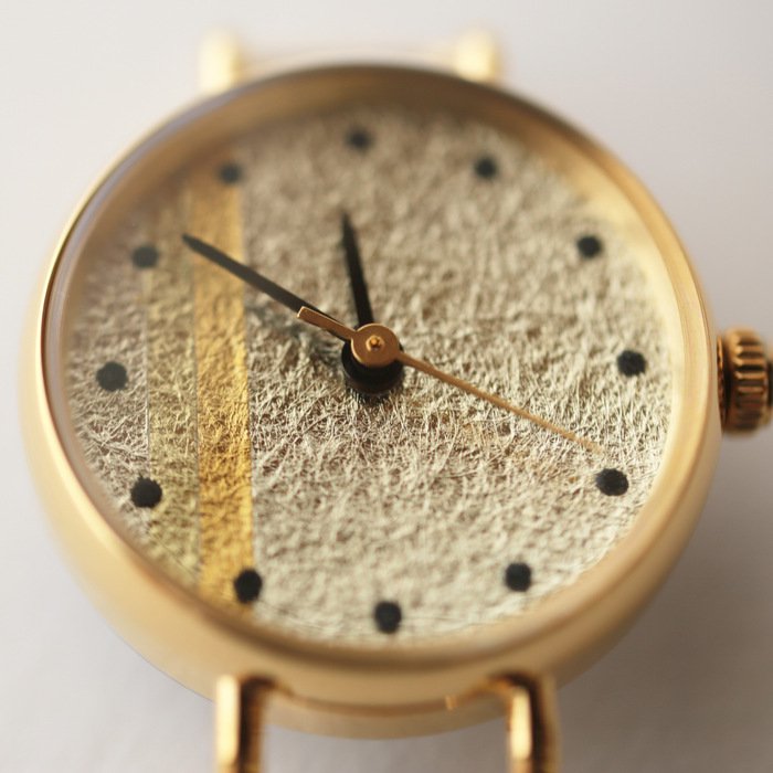 Elegant Gold Leaf Women's Wristwatch - Japanese Handmade Luxury Watch for Women - Perfect for Formal Events, Office Wear & Special Occasions