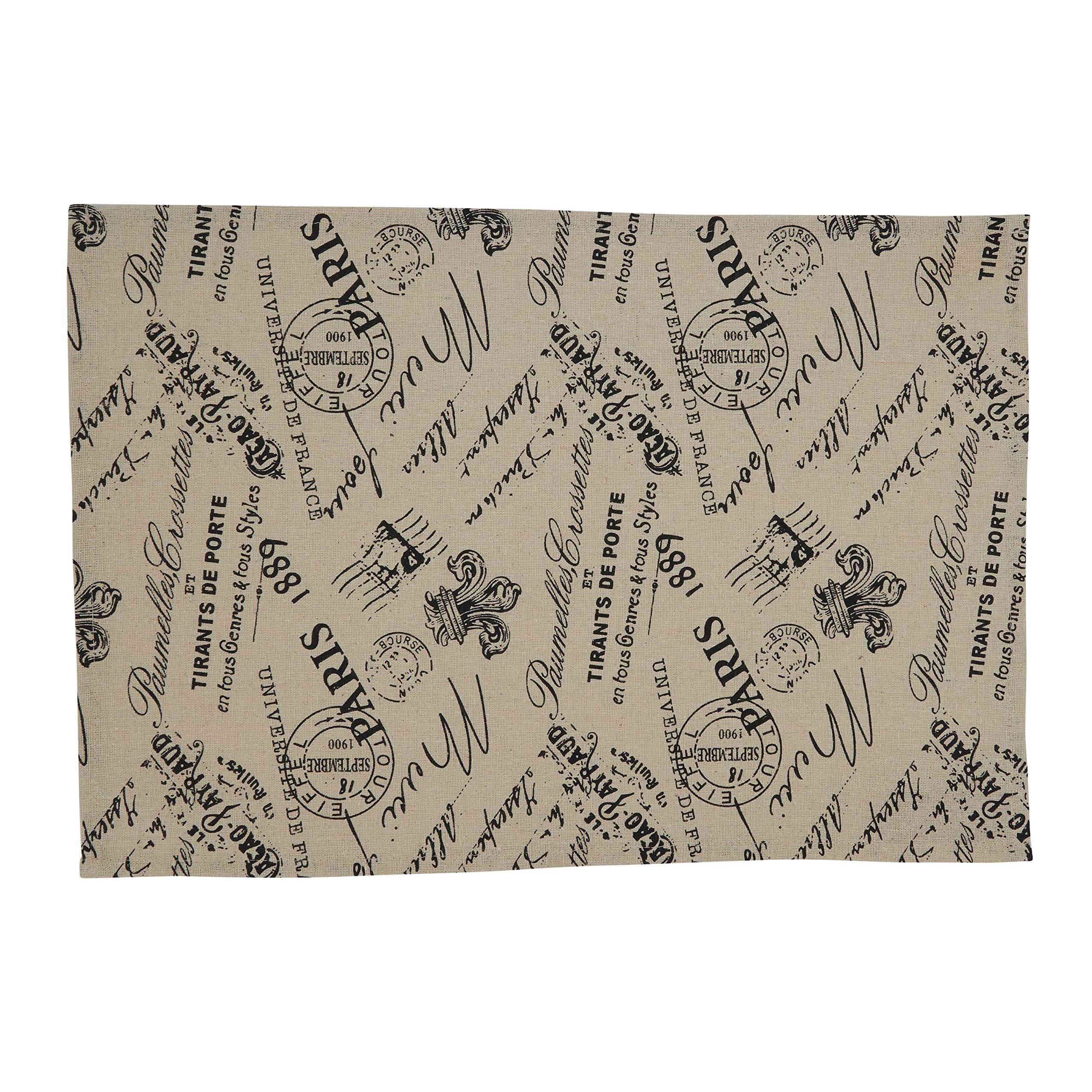 Paris Themed Printed Table Placemats Set of 4 - Waterproof & Heat Resistant Dining Mats for Kitchen, Restaurant, and Party Decor