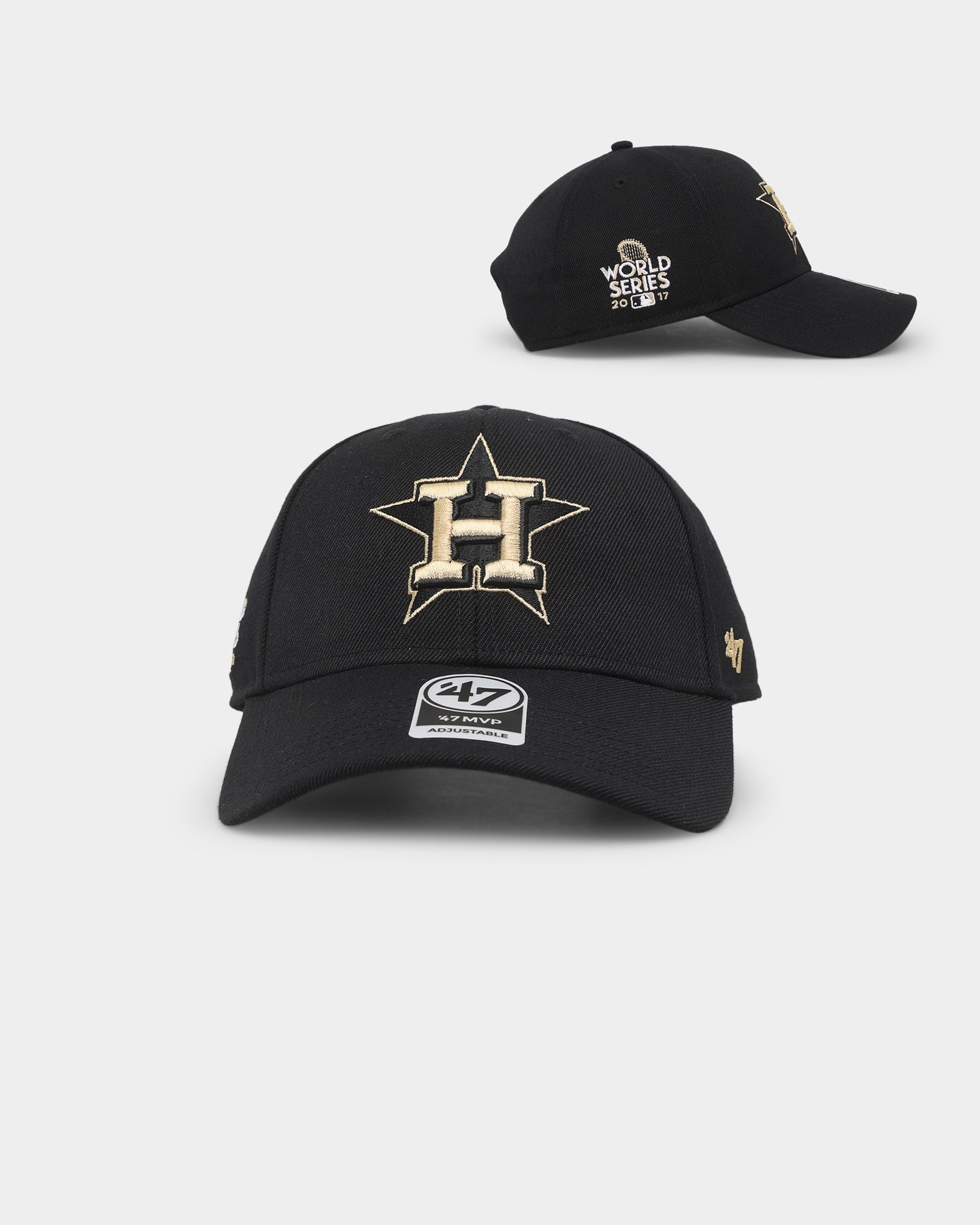 47 Brand Houston Astros Sure Shot 47 MVP DT Snapback Black Hat - Adjustable Baseball Cap for Men & Women - Perfect for Sports Fans, Outdoor Activities & Casual Wear