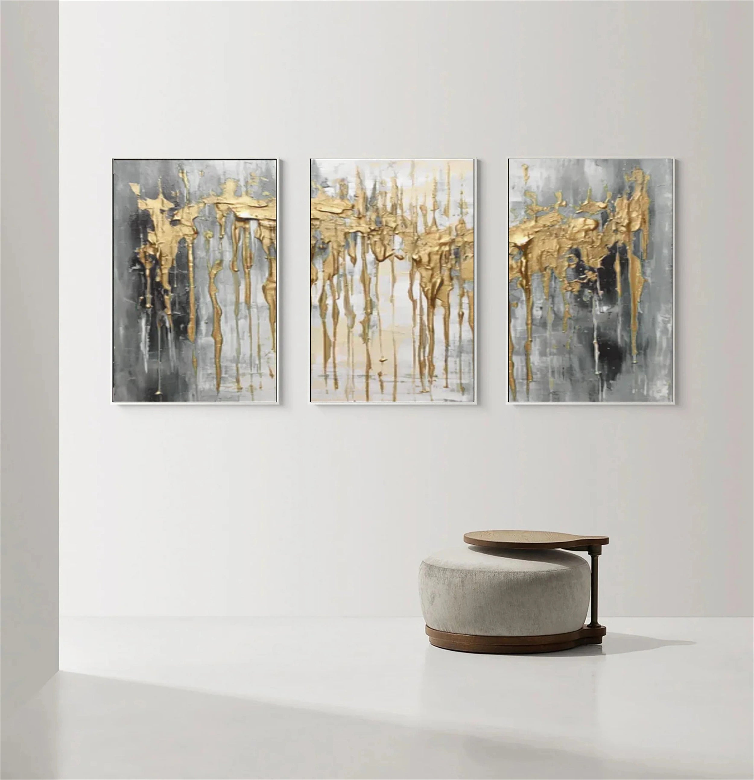 Abstract Painting Set of 3 - Modern Wall Art Canvas Prints #AB136 - Perfect for Living Room, Bedroom & Office Decor