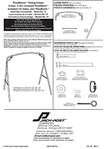 Woodlawn Easy to Assemble Patio Swing Frame - Heavy Duty Steel Tubing with Durable Powder Coated Finish - Perfect for Garden, Lawn, Patio & Porch Swings (Bronze) | Outdoor Relaxation & Backyard Decor