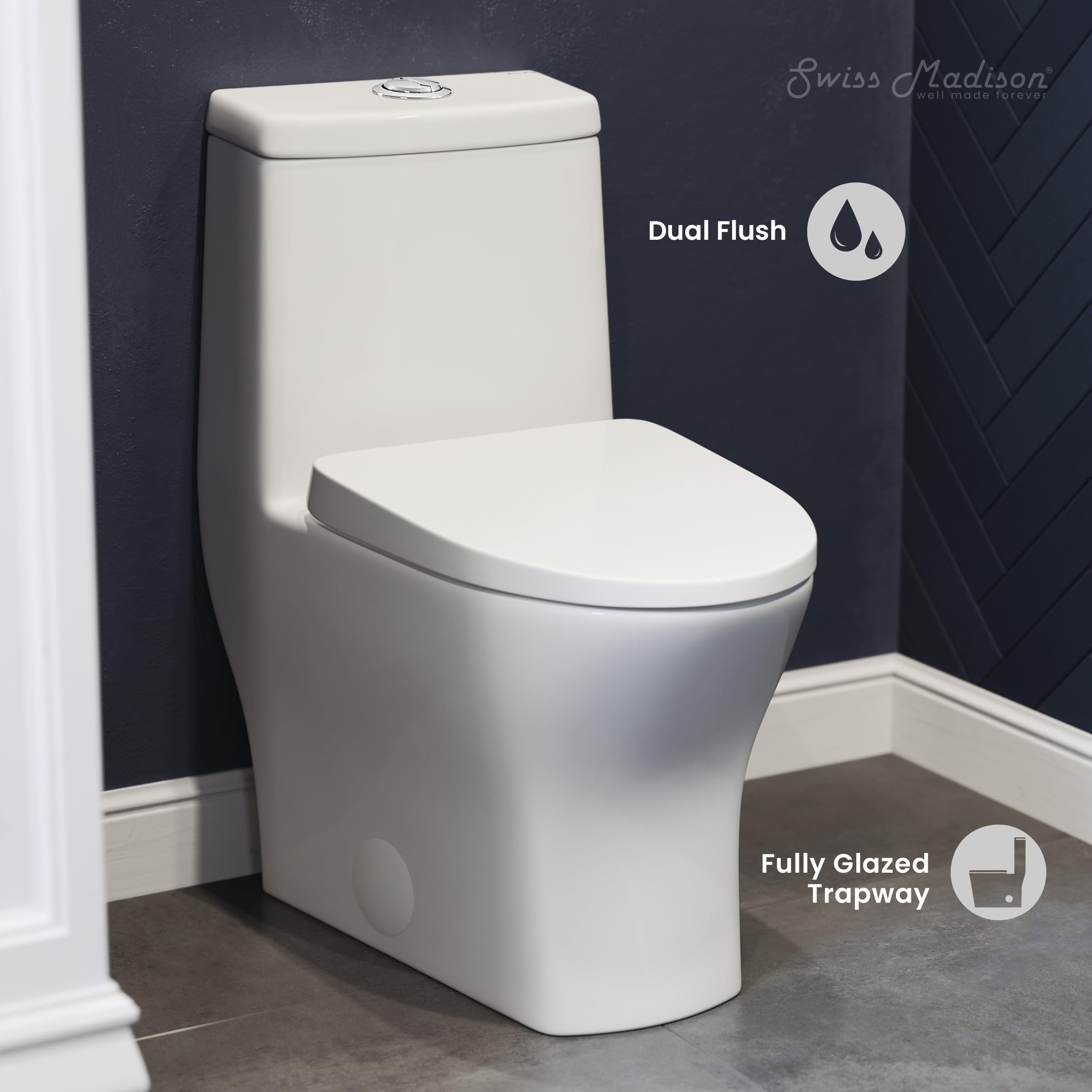 Swiss Madison Sublime II One-Piece Round Toilet - 10