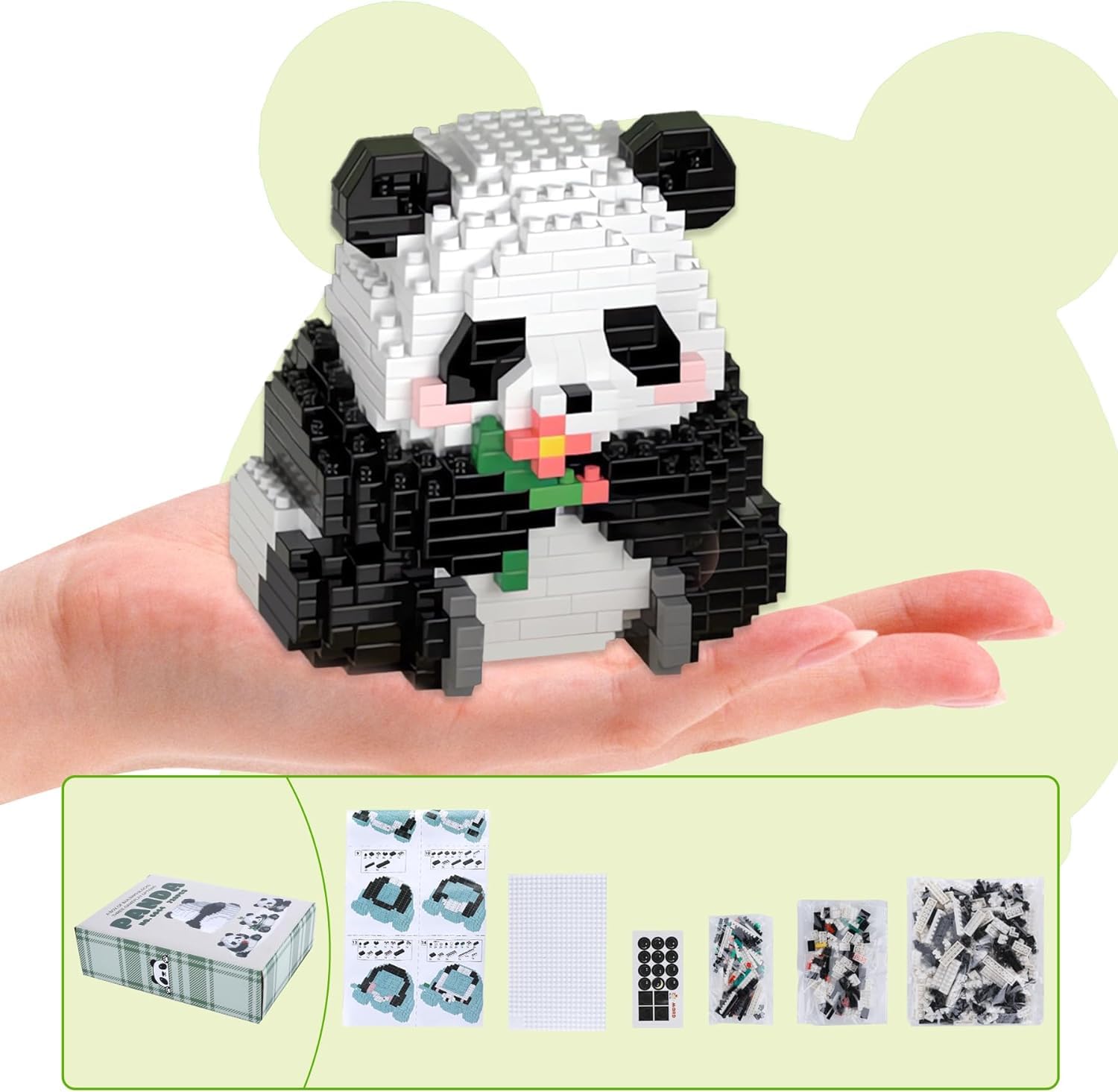 Zinuo 3-in-1 Panda Building Blocks Set - 720 Pieces STEM Educational Toys, Creative Animal Bricks Figures for Kids Ages 9+ | Perfect for Birthday Gifts, Classroom Activities & Family Bonding Time