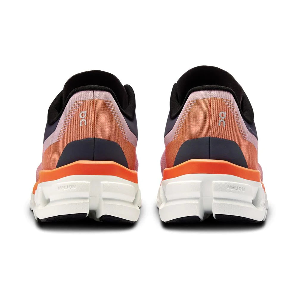 ON Men's Cloudflow 4 Running Shoes - Lightweight & Breathable for Marathon Training - Quartz/Flame Color - Perfect for Road Running, Jogging & Gym Workouts