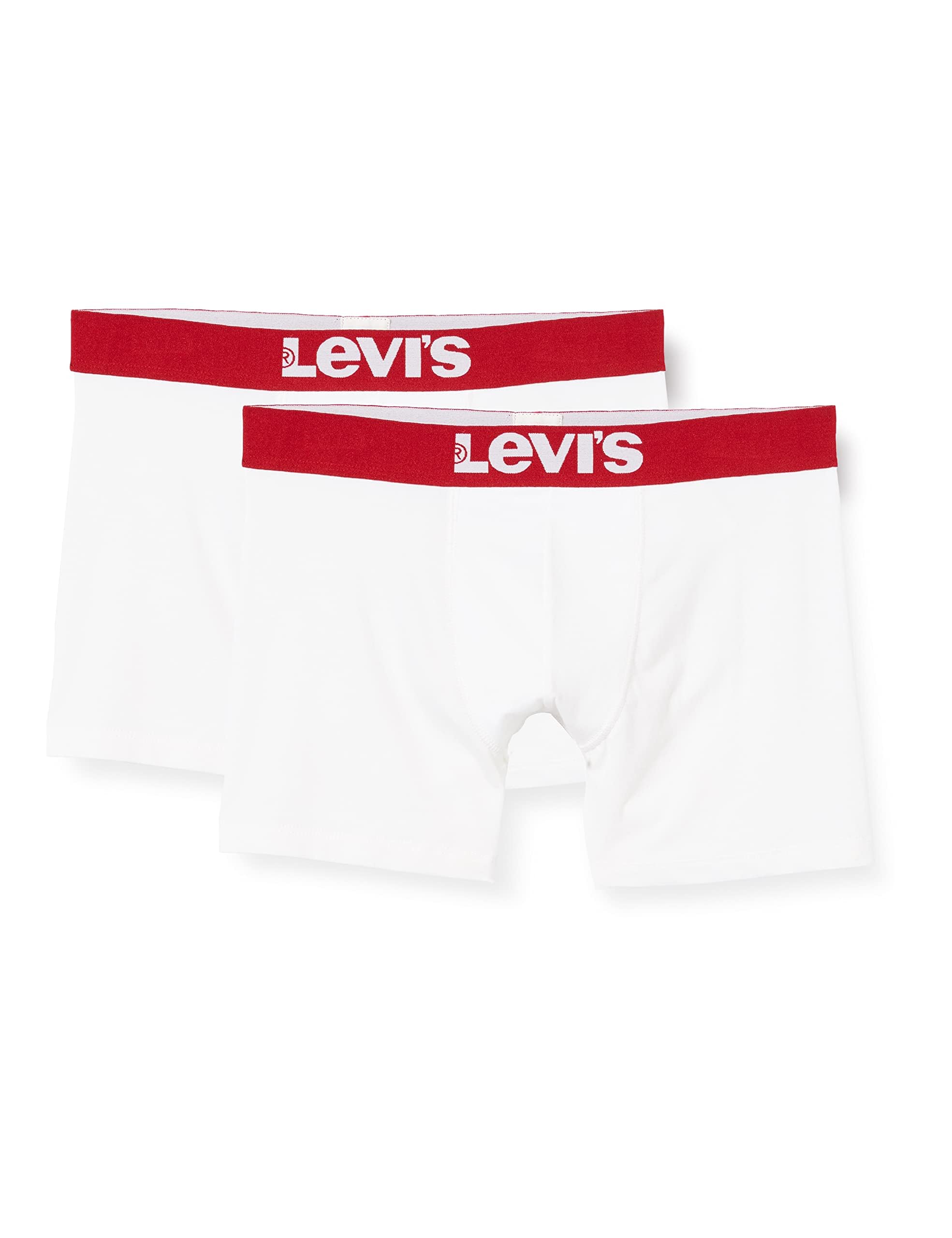 Levi's Men's Solid Basic Boxer Briefs 2-Pack - Soft Cotton Underwear for Everyday Comfort - Perfect for Workout, Lounge & Sleep