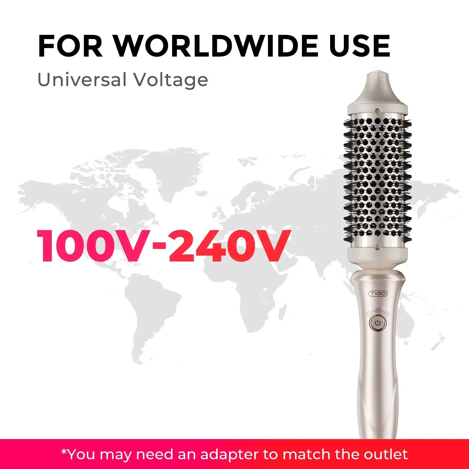 TYMO StylePro Hair Straightener Brush - 2-in-1 Flat Iron & Styler for Smooth, Frizz-Free Hair | Perfect for Home Use, Travel & Salon Styling