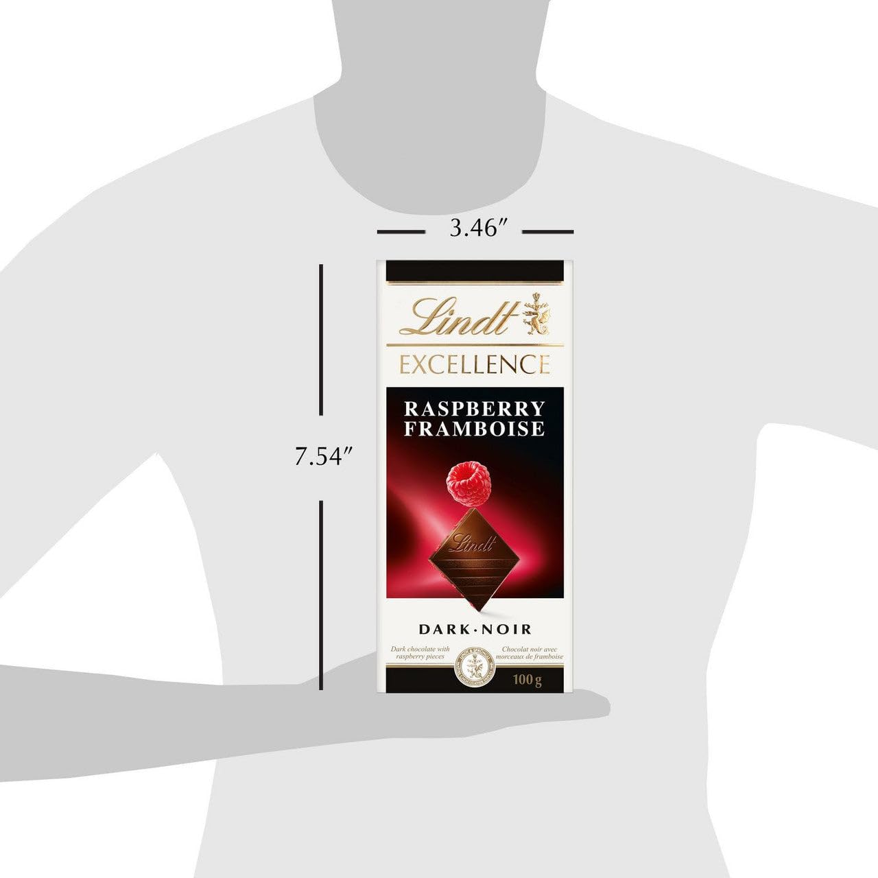 Lindt Raspberry Dark Chocolate Bar 80g - Gourmet Dessert for Gifting & Snacking