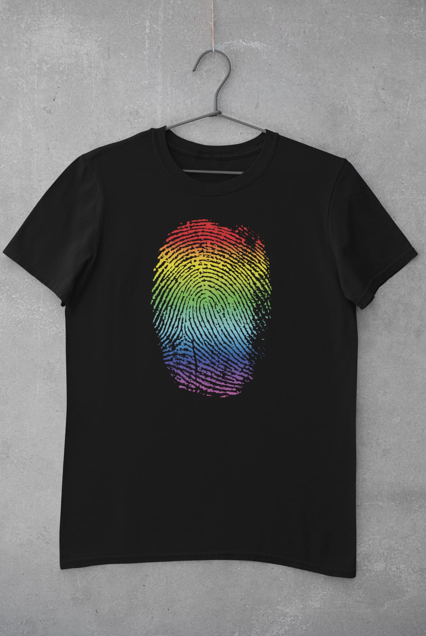 Old Glory LGBT Gay Pride Rainbow Thumbprint Black Youth T-Shirt - Youth Small | Support LGBTQ+ Equality | Perfect for Pride Parades & Youth Activism