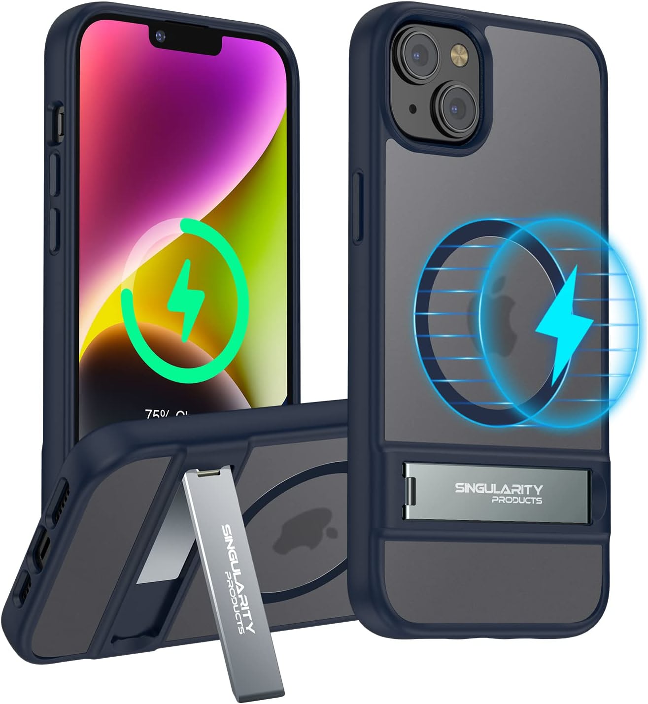 iPhone 14 Plus Case Shockproof Protective Cover - 6.7 Inch Blue Slim Fit Phone Case for iPhone 14 Plus | Perfect for Outdoor Activities, Travel & Daily Use