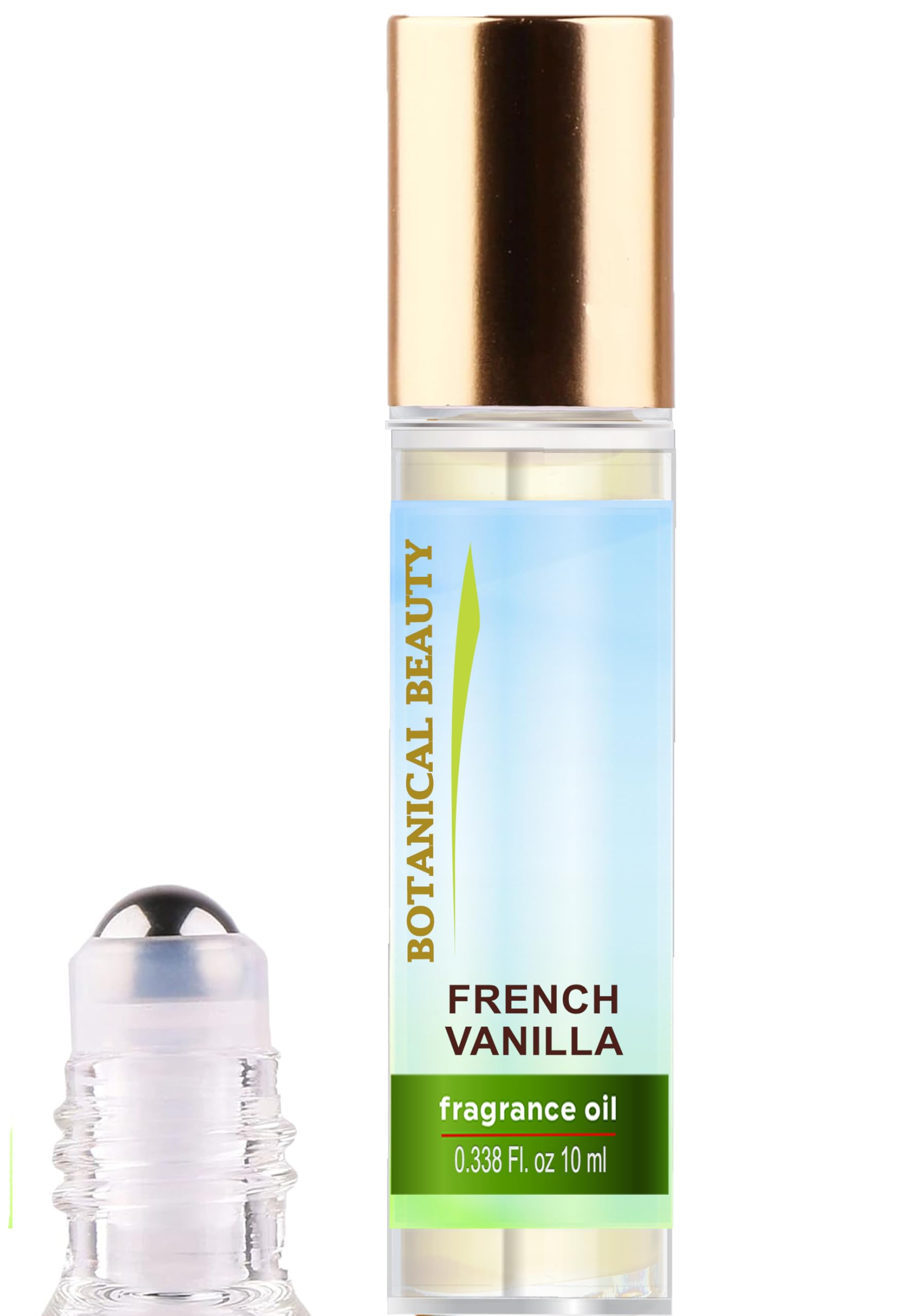 French Vanilla Fragrance Oil Roll-On 10ml | Botanical Beauty Alcohol-Free Rollerball Perfume | Long Lasting Essential Oil for Aromatherapy, Home Scenting & Personal Fragrance