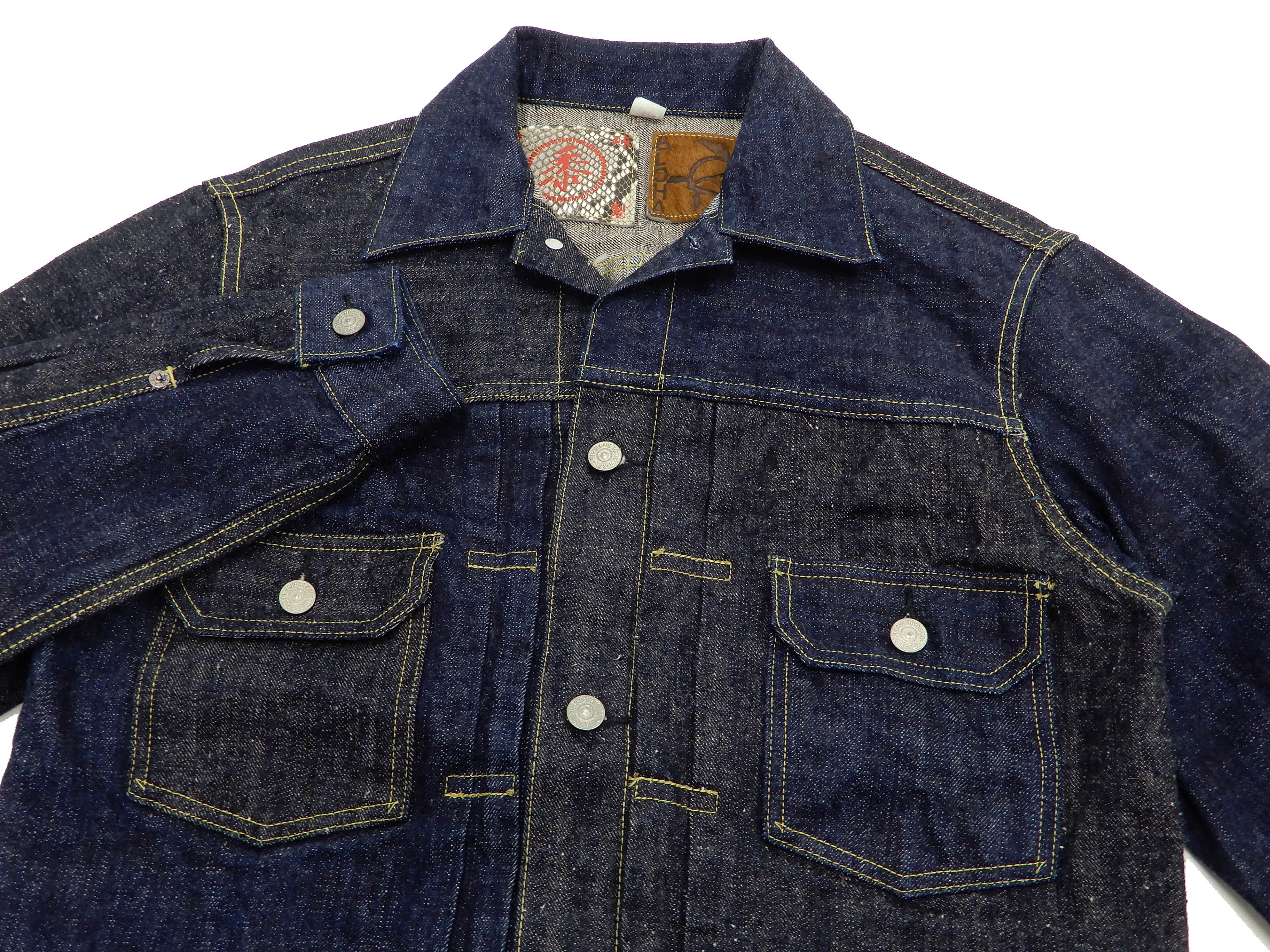 Men's Sugar Cane Jacket - Mixed Denim Panel Color Block Jean Jacket SC10701 One Wash | Stylish Casual Outerwear for Streetwear & Everyday Fashion