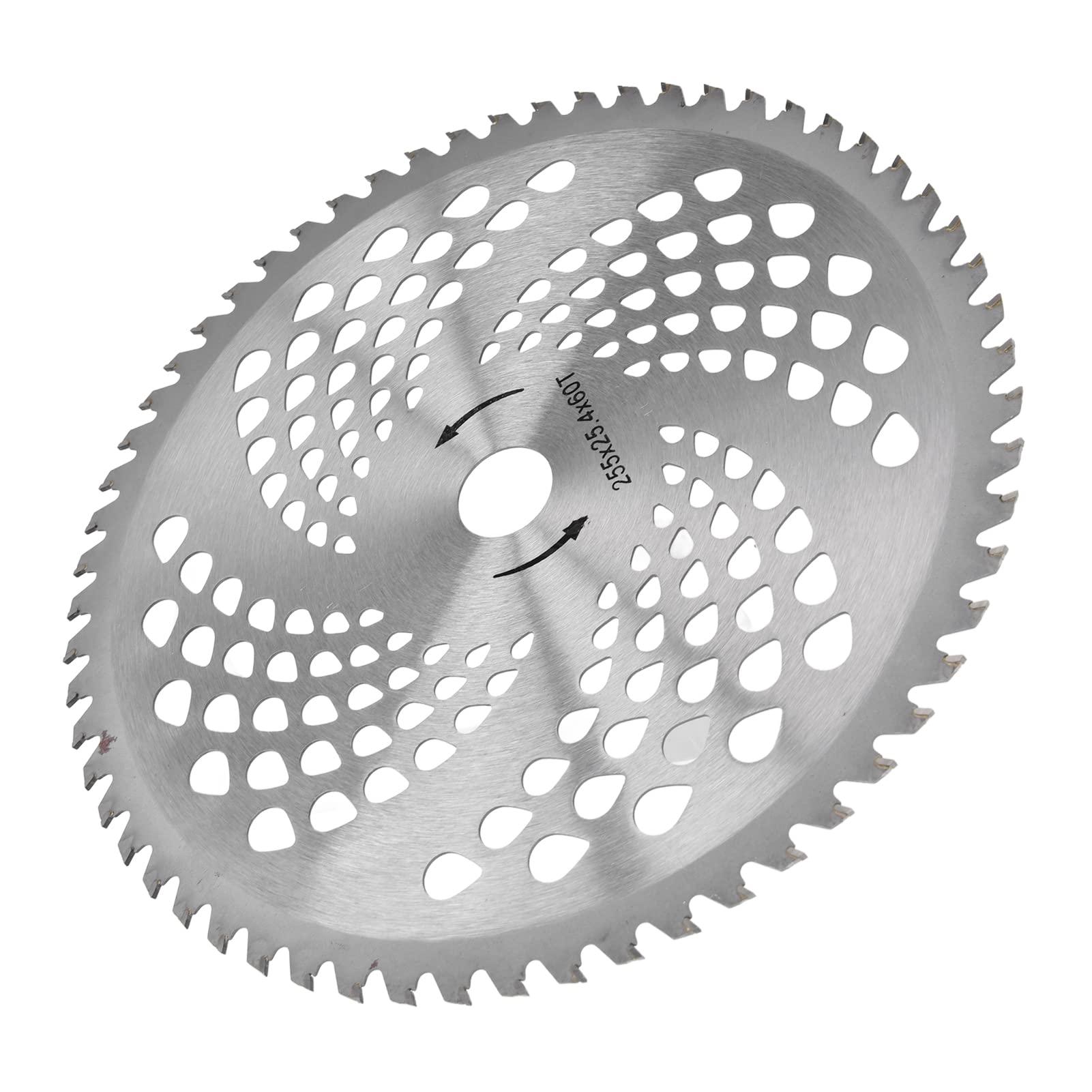 Tomantery 255mm Lawn Mower Cutting Disc - 60-Tooth Rustproof Brush Cutter Saw Blade for Grass Trimming | Durable Outdoor Garden Tool for Lawn Care & Landscaping