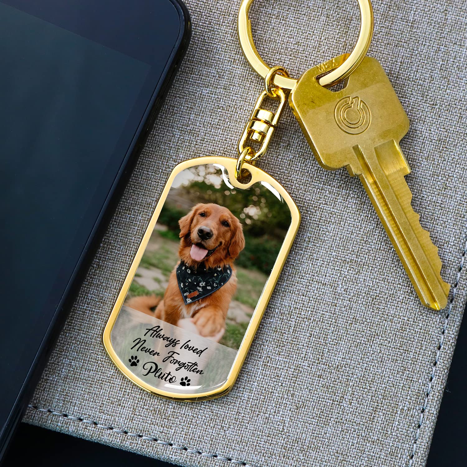 Custom Photo Keychain for Pet Lovers - Personalized Pet Memorial Gift with Picture - Perfect for Christmas, Birthday & Special Occasions - Great for Keyrings, Backpacks & Gift Giving