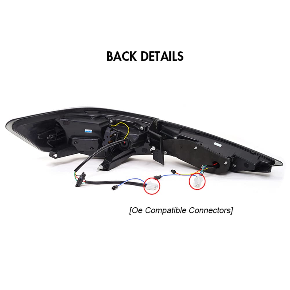 TT-ABC LED Tail Lights for Nissan Sentra 2020-2023 - Smoked Lens with Start Animation - Direct Fit Replacement Rear Lamp Assembly - Enhanced Night Visibility & Style Upgrade for Daily Commute & Custom Car Builds
